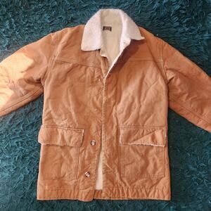 Vintage 60s/70s Carhartt BIG C Sherpa Lined Duck Work Jacket Brown